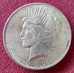 lot 14 image: 1922 Peace Dollar