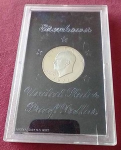 lot 24 image: 1971 Eisenhower Proof Silver Dollar