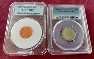 lot 31 image: (2) Slabbed Modern Coins