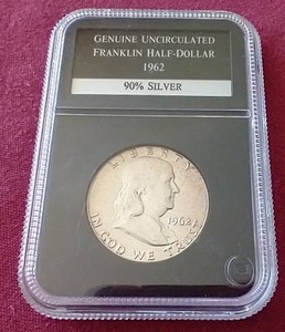 lot 51 image: 1962 Uncirculated Franklin Half Dollar