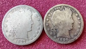 lot 59 image: (2) Barber Quarters