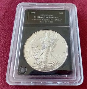 lot 94 image: 2021 Uncirculated American 1 oz Silver Eagle