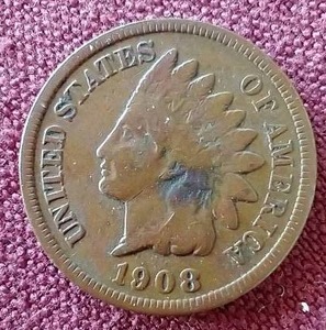 lot 107 image: 1908-S Indian Penny - Key Date