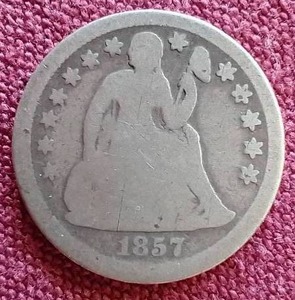 lot 123 image: 1857 Liberty Seated Dime