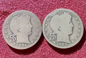 lot 127 image: (2) Barber Quarters