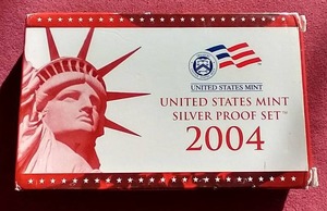 lot 134 image: 2004 U.S. Mint Silver Proof Set