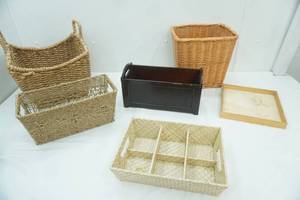 lot 24 image: Wicker Storage Baskets and Waste Baskets