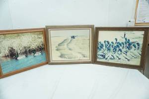 lot 34 image: Vintage Framed Photographs. Midwest Waterfowl Theme
