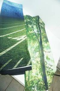 lot 142 image: NEW Full Panel Football Field Curtains & Forest Scene smaller Panel (new)