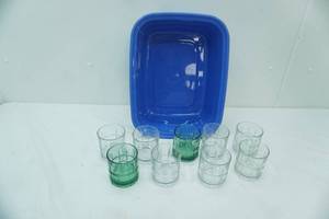 lot 238 image: Anchor Hocking Glass Low Ball Tumbler Set