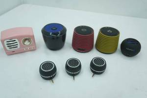 lot 248 image: I Live Speakers(3), Rokono Speaker,Retro Speaker,3 small Round Speakers