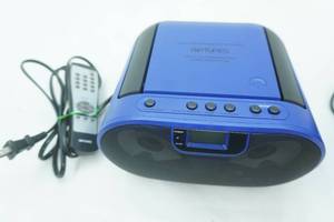 lot 295 image: NEW Riptunes Portable CD Player Boombox wremote