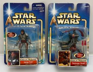 lot 40 image: Vintage STAR WARS Attack Of The Clones Action Figures (New Old Stock)