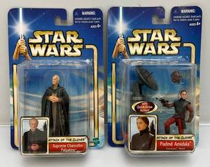 lot 41 image: Vintage STAR WARS Attack Of The Clones Action Figures (New Old Stock)