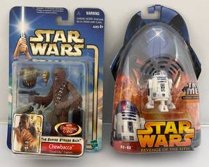 lot 45 image: Vintage STAR WARS Revenge Of The Sith & The Empire Strikes Back Action Figures (New Old Stock)