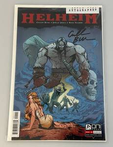 lot 101 image: HELHEIM #1 Autographed CULLEN BUNN (Six Gun) ONI Press Comic (Bagged And Carded)