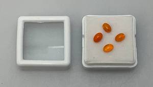 lot 117 image: Four 4 x 6 MM Natural Ethiopian Oval Fire Opals