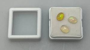 lot 120 image: Three 6x8 MM Natural Ethiopian Oval Opals