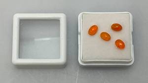 lot 121 image: Four 4 x 6 MM Natural Ethiopian Oval Fire Opals