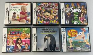 lot 132 image: Vintage Nintendo DS Games Including PHINEAS AND FERB And More