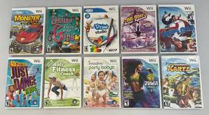 lot 135 image: Misc. Vintage Collectible WII Games Including Monster Truck 4x4 World Circuit