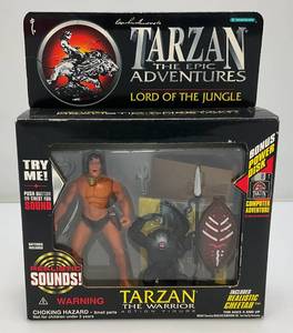 lot 143 image: 1995 TARZAN The Epic Adventures Lord Of The Jungle TARZAN The Warrior Action Figure (NEW OLD STOCK)