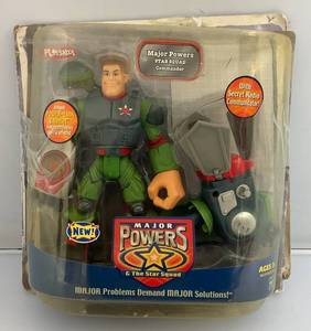 lot 161 image: 2003 Major Powers And The Star Squad Fisher Price Major Powers Squad Comander (Open New Old Stock) Tape On Packaging