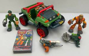 lot 164 image: 2003 Major Powers And The Star Squad Fisher Price Mario Bros Nintendo P-o1 Jeep And Action Figures And VHS
