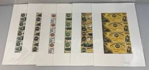 lot 235 image: Misc. Bank Note Prints Unframed