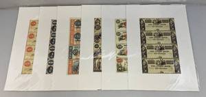 lot 238 image: Misc. Bank Note Prints Unframed
