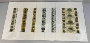 lot 239 image: Misc. Bank Note Prints Unframed