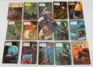lot 242 image: Vintage 1960s-1970s Science Fiction Analog Science Fact Books (Very Cool)