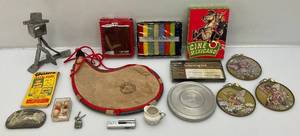 lot 229 image: Misc. Vintage Items Including Leather Water Bottle Made In Spain 2 Litre And More