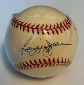 lot 8 image: Reggie Jackson Autographed Baseball - Rawlings Official American League Baseball