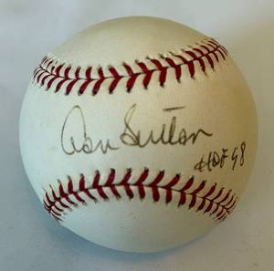lot 18 image: Don Sutton Autographed Baseball - HOF Inscription
