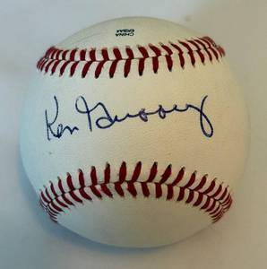 lot 35 image: Ken Griffey Sr. Autographed Baseball - Official California League Ball