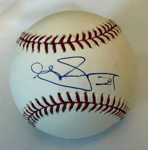 lot 49 image: Grady Sizemore Autographed MLB Baseball - Official Rawlings Baseball in Acrylic Display Case