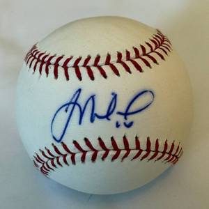 lot 55 image: Will Middlebrooks Autographed Baseball - Rawlings Official Selig MLB Ball