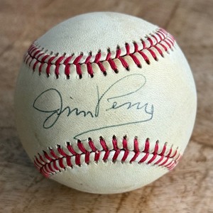 lot 59 image: Jim Perry Signed Baseball Rawlings Official league Ball Minnesota Twins