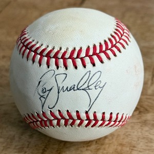 lot 60 image: Roy Smalley Signed Baseball Rawlings OALB Brown Ball Minnesota Twins