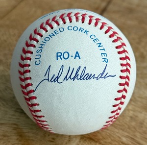 lot 62 image: Ted Uhlander Signed Baseball Rawlings OALB Brown Ball Minnesota Twins