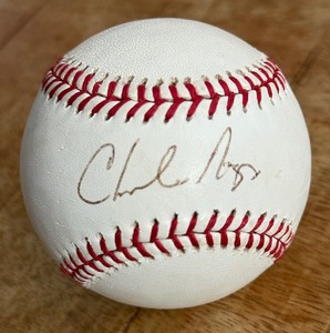 lot 68 image: Charles Nagy Signed Baseball Rawlings OMLB Selig Ball