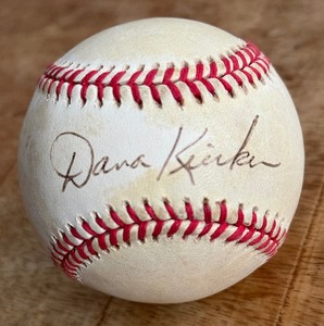 lot 73 image: Dana Kiecker Signed Baseball Rawlings OALB Brown Ball