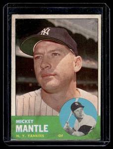 Mickey Mantle 1963 Topps #200 Vintage Baseball Card