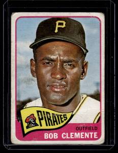 lot 11A image: Roberto Clemente 1965 Topps #160 Vintage Baseball Card