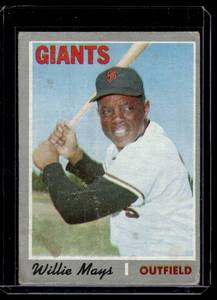 lot 13A image: Willie Mays 1970 Topps #600 Vintage Baseball Card