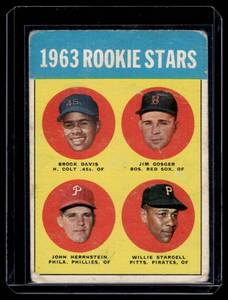 lot 21A image: Willie Stargell RC 1963 Topps #553 Rookie Stars - Tough High # Vintage Baseball Card
