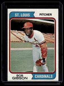 lot 23A image: Bob Gibson 1974 Topps #350 Vintage Baseball Card - Nice