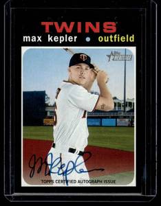 lot 30A image: Max Kepler On-Card Auto Topp Certified 2020 Heritage #ROA-MK Minnesota Twins Baseball Card