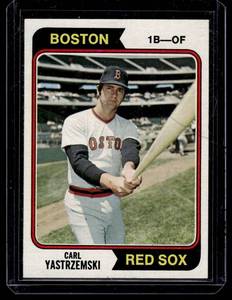 lot 43A image: Carl Yastrzemski 1974 Topps #280 Vintage Baseball Card - Nice Gradeable